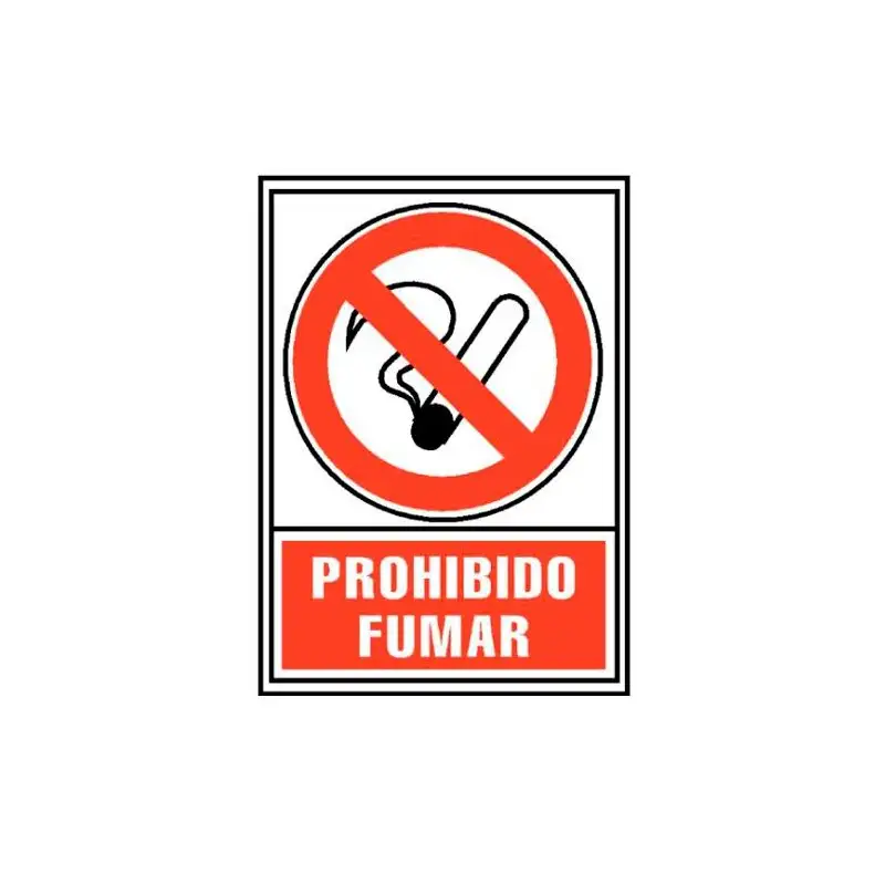 (6174-02 RJ) ARCHIVO 2000 SEÑAL "PROHIBIDO FUMAR" 210X297MM PP 700 MICRAS BLANCO/ROJO
