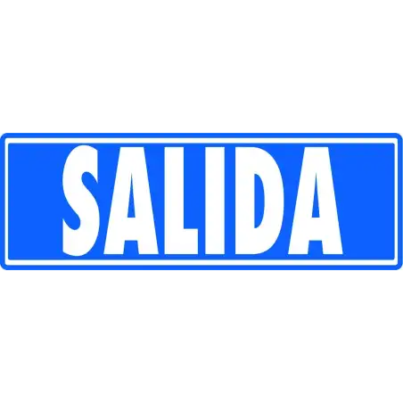 (6177-07 GS) ARCHIVO 2000 SEÑAL "SALIDA (SIN INDICADOR)" 175X65 PVC GRIS