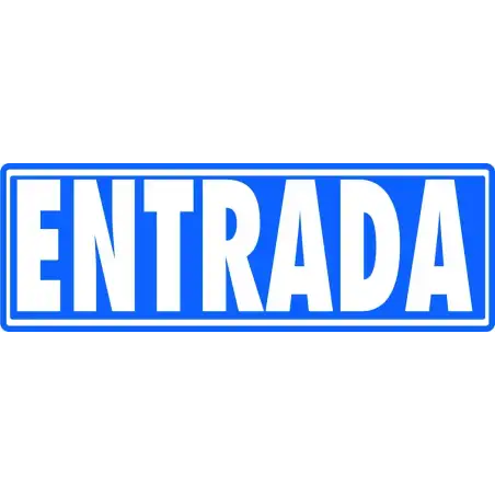 (6177-10 GS) ARCHIVO 2000 SEÑAL "ENTRADA (SIN INDICADOR)" 175X65 PVC GRIS