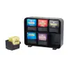 (CD906 NE) ARCHIVO 2000 ORGANIZADOR  LA HORA DEL CAFÉ 6 COMPARTIMENTOS INFUSIONES Y CÁPSULAS 130X260X200 MM NEGRO