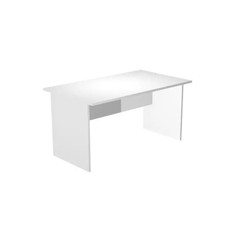 (002-3+60111-3) ARTEXPORT MESA ESCRITORIO PRESTO 140 CON PATAS PANEL LATERALES TABLERO DE 22MM BLANCO
