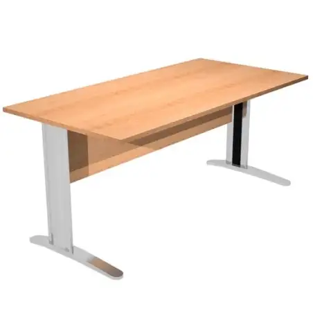(002-6+30511) ARTEXPORT MESA ESCRITORIO PRESTO 140 CON PATAS DE METAL TABLERO 22MM HAYA