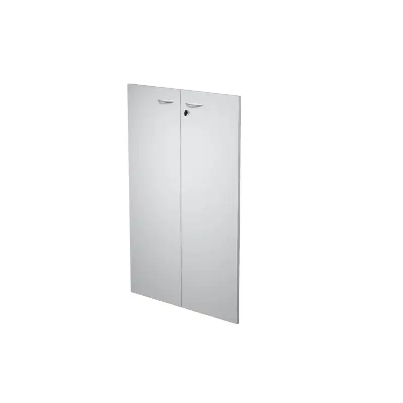 (60069M-9) ARTEXPORT PAREJA DE PUERTAS PARA ESTANTERÍA MEDIA PRESTO 18MM CON CERRADURA GRIS