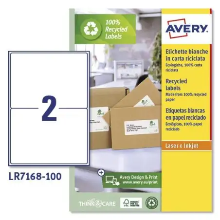 (LR7168-100) AVERY ETIQUETAS ADHESIVAS PARA ENVÍOS 199