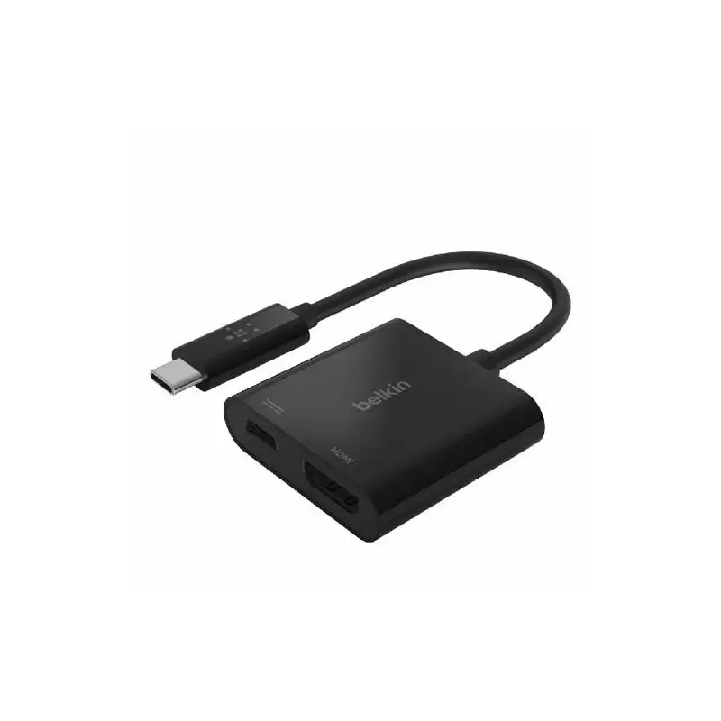 (AVC002BTBK) BELKIN CABLE ADAPTADOR USB-C  A HDMI + CARGA 60W NEGRO