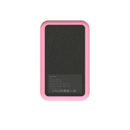 (KFKE86) KREAFUNK CARGADOR POWER BANK CON CARGA INALÁMBRICA QI 5K MAH ROSA CLARO