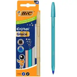 (303177) BIC BOLÍGRAFO CRISTAL GLACE 1.0MM BLÍSTER 4 UD