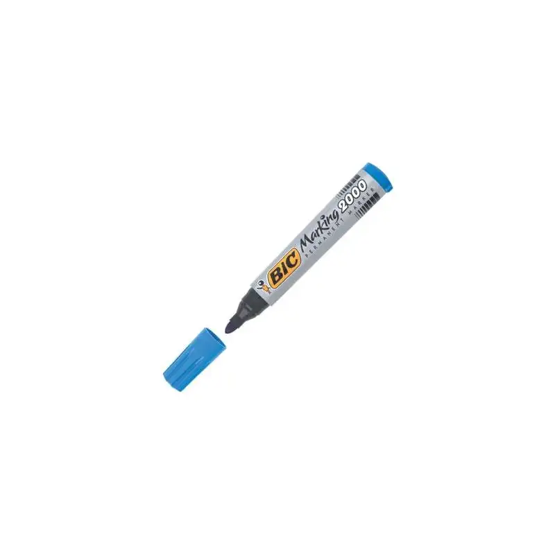 (8209143) BIC MARCADOR PERMANENTE MARKING 2000 PUNTA REDONDA AZUL CAJA 12 UD