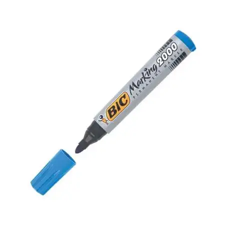 (8209143) BIC MARCADOR PERMANENTE MARKING 2000 PUNTA REDONDA AZUL CAJA 12 UD
