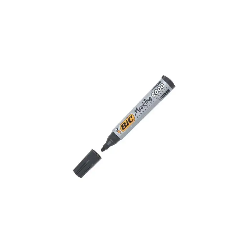 (8209153) BIC MARCADOR PERMANENTE MARKING 2000 PUNTA REDONDA NEGRO CAJA 12 UD
