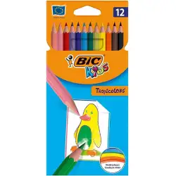 (85256610) BIC LÁPICES DE COLORES KIDS TROPICOLORS C/SURTIDOS ESTUCHE 12 UD
