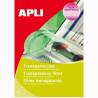 (01268) APLI PACK 20 HOJAS TRANSPARENCIAS A4 SIN BANDA PARA LÁSER