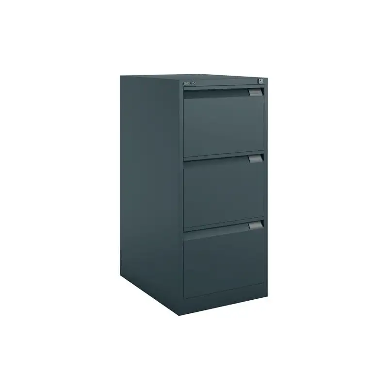 (1633A-AV1) BISLEY ARCHIVADOR METÁLICO BS1633 PREMIUM 3 CAJONES FOLIO CARPETAS COLGANTES MULTIFORMATO FONDO 62CM ANTRACITA