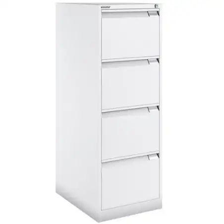 (1643A-BA5) BISLEY ARCHIVADOR METÁLICO BS1643 PREMIUM 4 CAJONES FOLIO CARPETAS COLGANTES MULTIFORMATO FONDO 62CM BLANCO