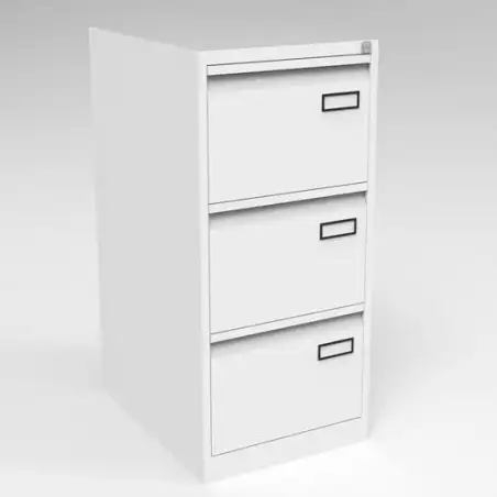 (PSF3-BA5) BISLEY ARCHIVADOR METÁLICO PSF LIGHT 3 CAJONES FOLIO CARPETAS COLGANTES MULTIFORMATO FONDO 62CM - BLANCO