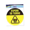 (329036) BISMARK VINILO ADHESIVO REDONDO "ESPERE SU TURNO"