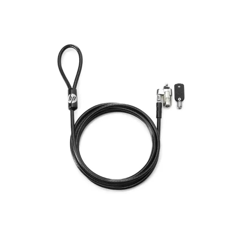 (T1A63AA) HP CABLE DE SEGURIDAD CON LLAVE PARA PORTÁTIL 10MM NEGRO