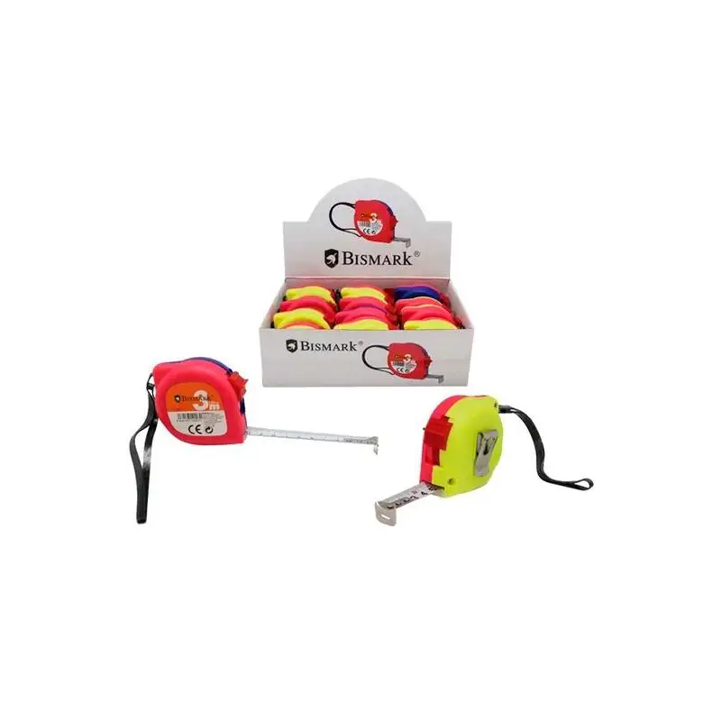 (312207) BISMARK FLEXOMETRO CON FRENO 3 METROS COLORES SURTIDOS