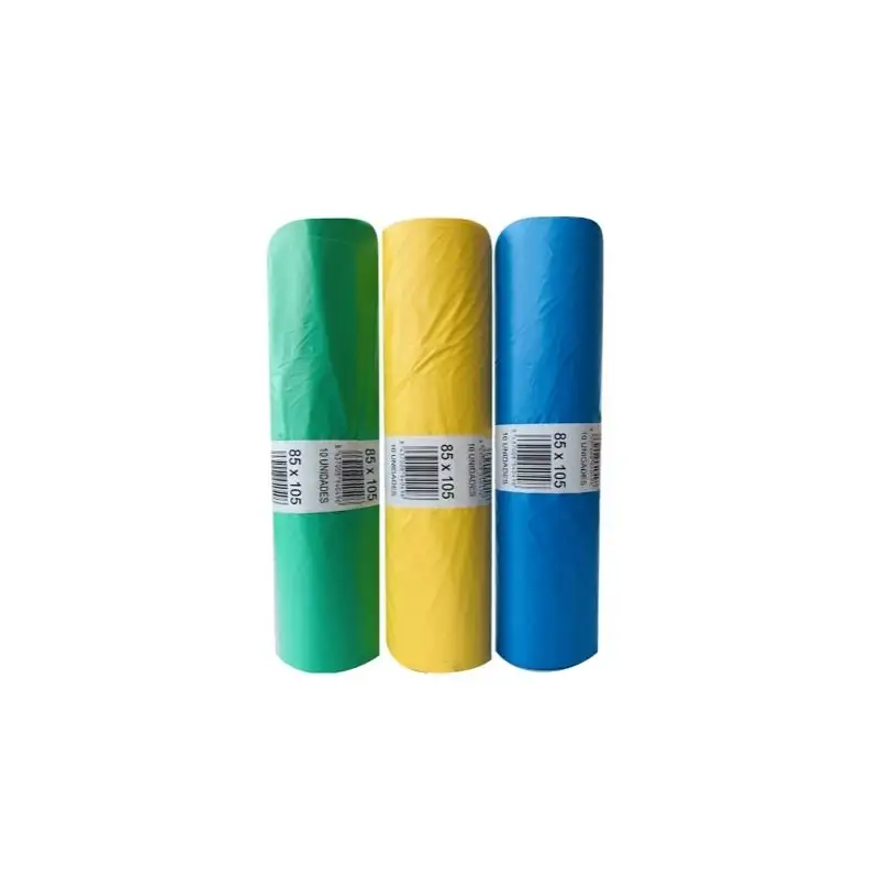 (40069AZ) BOLSA DE BASURA COMUNIDAD ELIOT G90 120 L.  85X105 AZUL -ROLLO 10U-