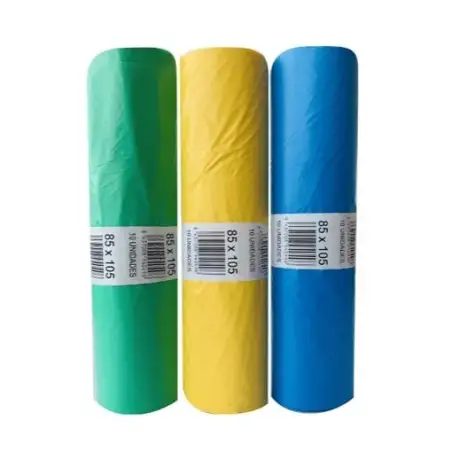 (40069AZ) BOLSA DE BASURA COMUNIDAD ELIOT G90 120 L.  85X105 AZUL -ROLLO 10U-
