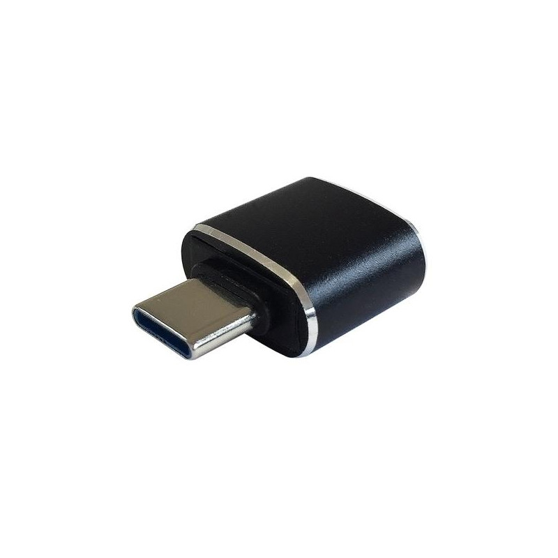 (A108-0369) AISENS MINI ADAPTADOR USB 3.1 GEN2 3A TIPO USB-C/M - A/H NEGRO