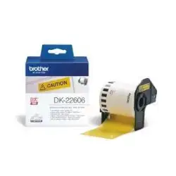 (DK22606) BROTHER CINTA CONTINUA DE PELÍCULA PLASTICA - AMARILLO - 62MMX15