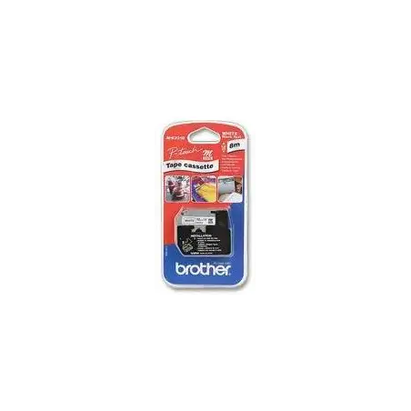 (MK231BZ) BROTHER CINTA NO LAMINADA TEXTO NEGRO SOBRE BLANCO - 12MMX8M