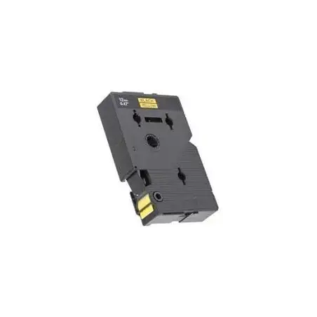 (TC601) BROTHER CINTA ROTULADORA LAMINADA TEXTO NEGRO SOBRE AMARILLO DE 12MMX7