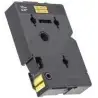 (TC601) BROTHER CINTA ROTULADORA LAMINADA TEXTO NEGRO SOBRE AMARILLO DE 12MMX7