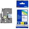 (TZE243) BROTHER CINTA ROTULADORA LAMINADA TEXTO AZUL SOBRE BLANCO - 18MMX8M
