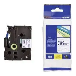 (TZE263) BROTHER CINTA ROTULADORA LAMINADA TEXTO AZUL SOBRE BLANCO - 36MMX8M