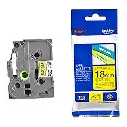 (TZE641) BROTHER CINTA ROTULADORA LAMINADA TEXTO NEGRO SOBRE AMARILLO - 18MMX8M