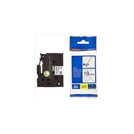 (TZEFX241) BROTHER CINTA ROTULADORA LAMINADA FLEXIBLE TEXTO NEGRO SOBRE BLANCO - 18MMX8M