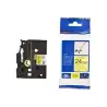 (TZEFX651) BROTHER CINTA ROTULADORA LAMINADA FLEXIBLE TEXTO NEGRO SOBRE AMARILLO - 24MMX8M