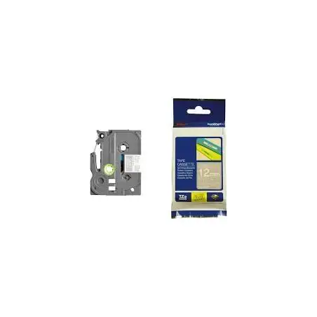 (TZEMQL35) BROTHER CINTA ROTULADORA LAMINADA MATE TEXTO BLANCO SOBRE GRIS CLARO - 12MMX5M