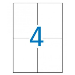 (01280) APLI ETIQUETAS ADHESIVAS 105X148MM INKJET/LÁSER C/RECTOS 4 X 100H BLANCO