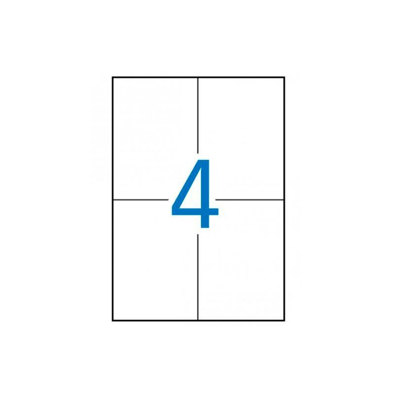 (01280) APLI ETIQUETAS ADHESIVAS 105X148MM INKJET/LÁSER C/RECTOS 4 X 100H BLANCO
