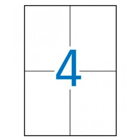 (01280) APLI ETIQUETAS ADHESIVAS 105X148MM INKJET/LÁSER C/RECTOS 4 X 100H BLANCO
