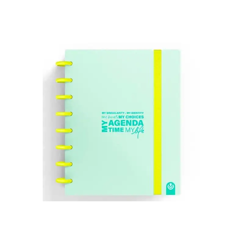 (66053517) CARCHIVO AGENDA DE DISCOS INGENIOX SIN FECHA A5 80H 100GR SV NEÓN MENTA PASTEL