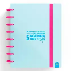 (66053530) CARCHIVO AGENDA DE DISCOS INGENIOX SIN FECHA A5 80H 100GR SV NEÓN AZUL PASTEL