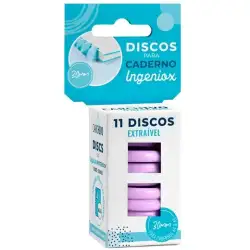 (66144014) CARCHIVO ESTUCHE 11 DISCOS PARA CUADERNO INGENIOX 30MM PLÁSTICO MALVA