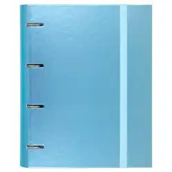 (12257409) CARCHIVO CARPETA ANILLAS 4X35MM CARPEBLOCK METAL C/RECAMBIO 100H A4 90GR 1 BANDA COLOR CARTÓN PLASTIFICADO AZUL