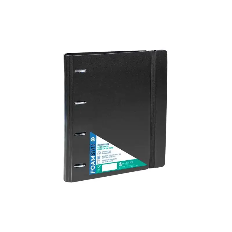 (12407406) CARCHIVO CARPETA ANILLAS MIXTAS 4X35MM CARPEBLOCK 360 FOAM STYLE C/RECAMBIO 100H A4 5X5 90GR C/GOMA 4 SEPARADORES ...