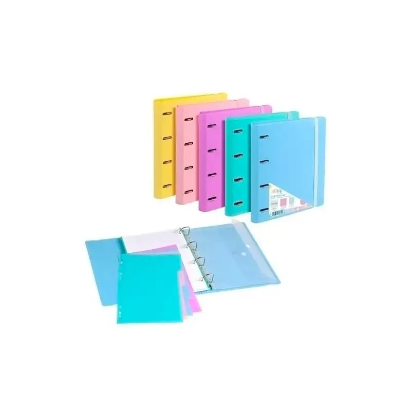 (12467499) CARCHIVO CARPETA ANILLAS MIXTAS 4X35MM CARPEBLOCK FOAM SOFT C/RECAMBIO 100H A4 90GR C/GOMA 4 SEPARADORES PP RÍGIDO...