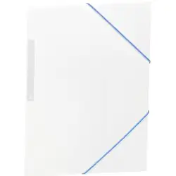 (2033K40) CARCHIVO CARPETA 3 SOLAPAS FOLIO C/GOMAS PP OPACO BLANCO