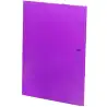 (2033L62) CARCHIVO CARPETA 3 SOLAPAS FOLIO C/GOMAS CARTÓN BRILLO LUZ VIOLETA