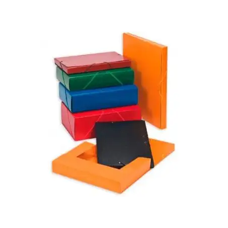 (370BM33) CARCHIVO CARPETA DE PROYECTOS 12CM MONTADA CARTÓN COMPACTO PINTADO BRILLO CON GOMAS FOLIO VERDE