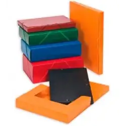 (373BM30) CARCHIVO CARPETA DE PROYECTOS 3CM MONTADA CARTÓN COMPACTO PINTADO BRILLO CON GOMAS FOLIO AZUL