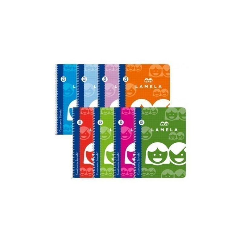 (07F003) LAMELA CUADERNO ESPIRAL 80H FOLIO 70GR CUADROVÍA 3MM C/MARGEN CUBIERTA BÁSICA C/SURTIDOS