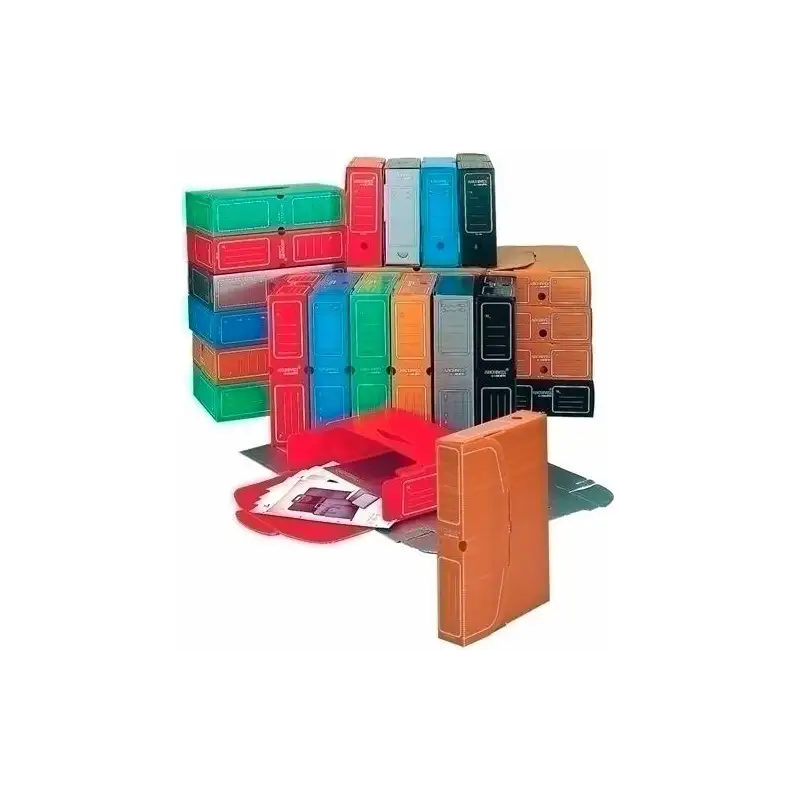 (6035C09) CARCHIVO CAJA ARCHIVO DEFINITIVO DESPLEGADO PP 100MM FOLIO AZUL